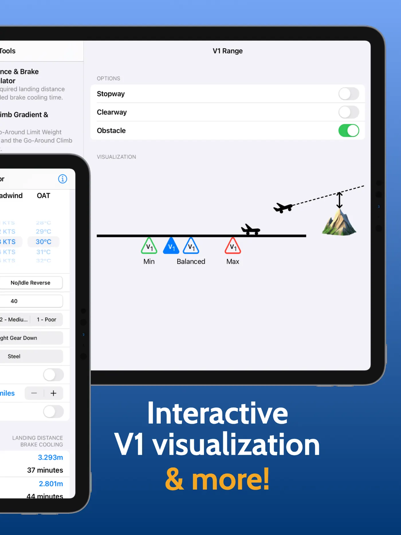 Interactive V1 range visualization on iPad